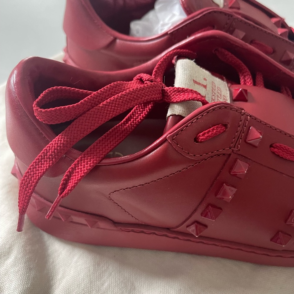 Red VALENTINO GARAVANI ROCKSTUD UNTITLED ROSSO Sneakers 11. Size 38,5 - Picture 5 of 14